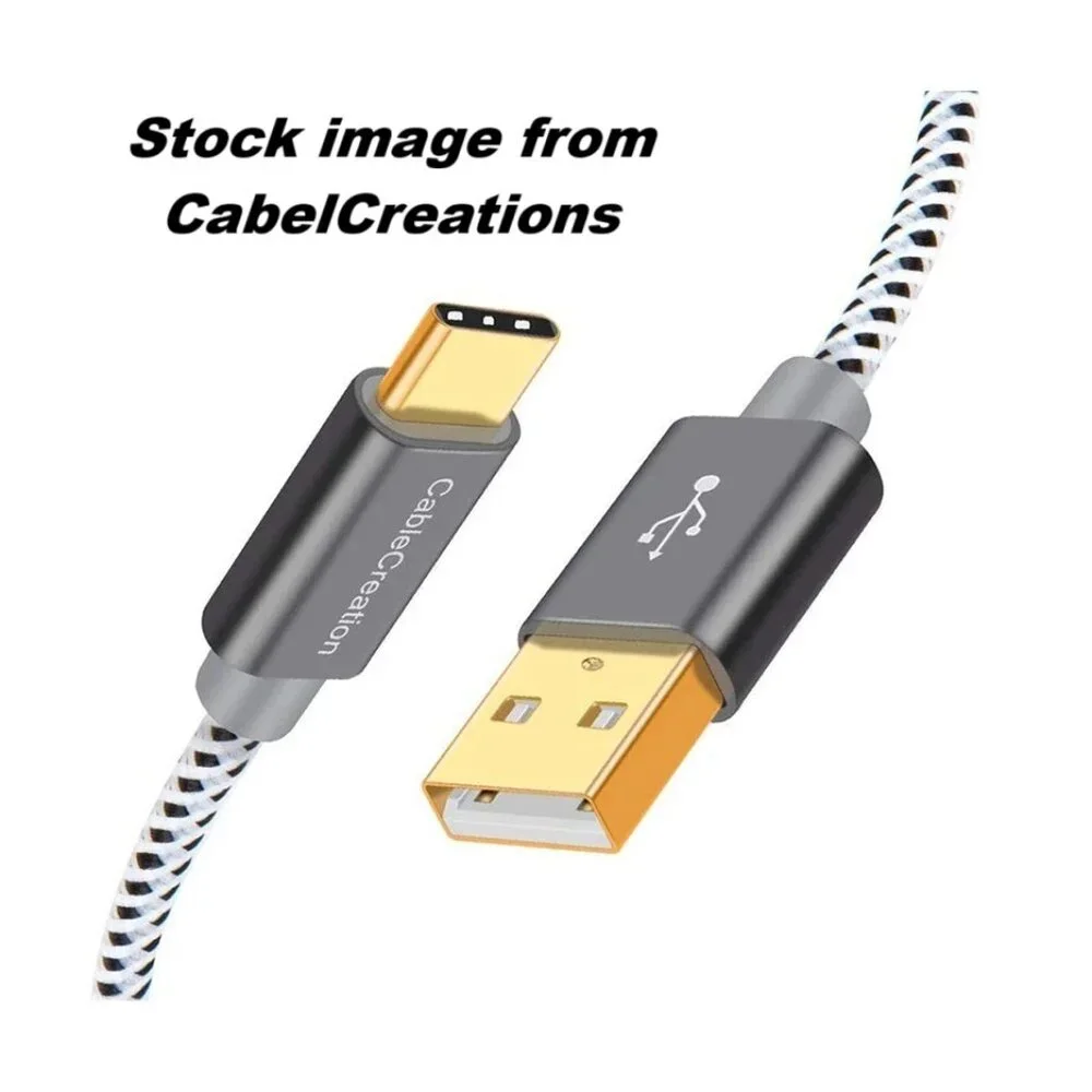 CableCreations Fast Charging Braided USB Type C Plug to USB 2.0 Standard-A
